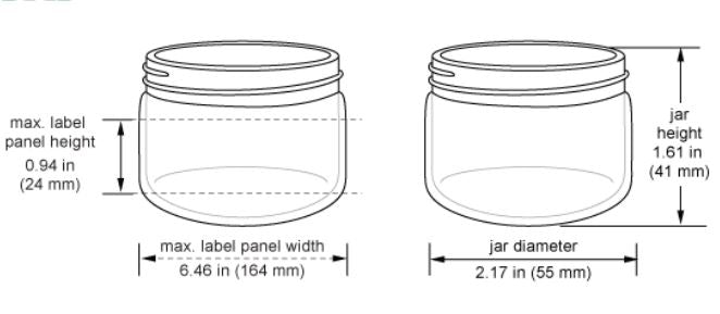 Double Wall White Straight Sided Jar - 1oz
