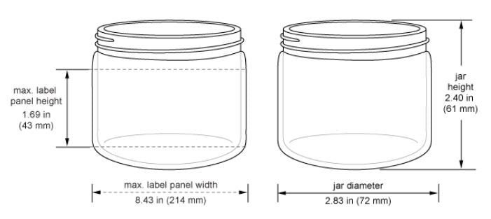 Double Wall White Straight Sided Jar - 4oz