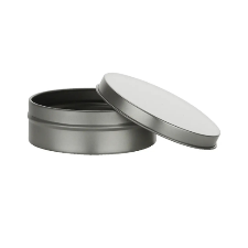 Metal Tin - 4 oz Shallow Round